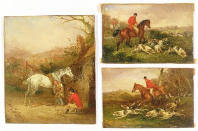 Shoeing, The Check and Gone Away by Henry Thomas Alken